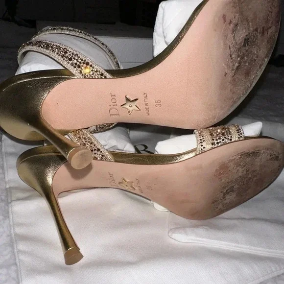 Christian Dior Strass & Lamina Heels - Picture 4 of 5